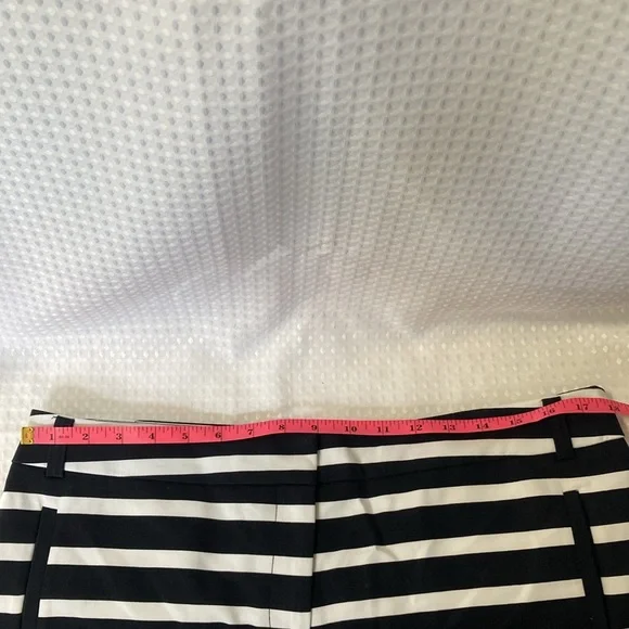 Anne Klein Navy and White Striped Women Shorts - Picture 6 of 9